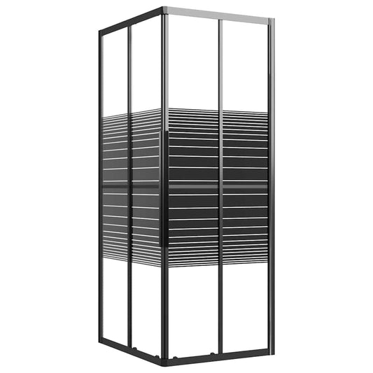 Stripe Shower Cabin ESG 90x70x180 cm Black