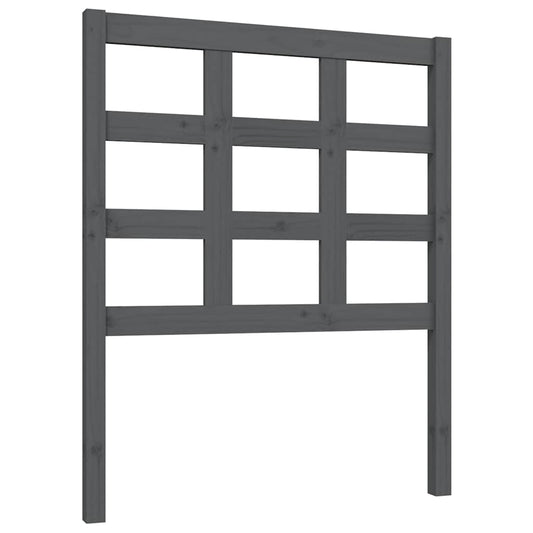 Bed Headboard | Grey | Solid pine wood | 80.5x4x100 cm | Durable