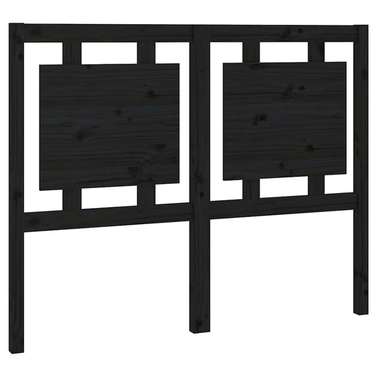 Bed Headboard | Black | Solid pine wood | Standard | Decorative Inlays