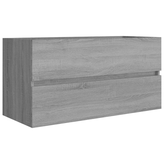 Sink Cabinet | Grey Sonoma | Engineered Wood | 90x38.5x45 cm | Storage