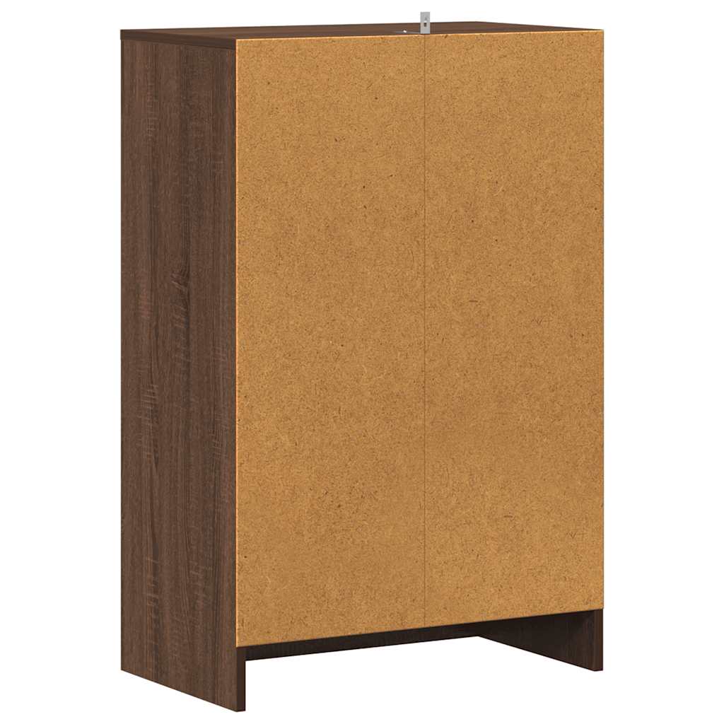 Shoe Cabinet Brown Oak 60x35x92 cm Engineered Wood