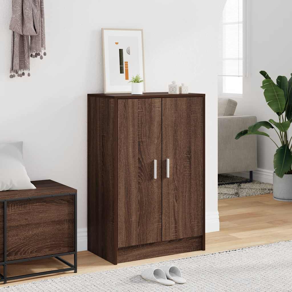 Shoe Cabinet Brown Oak 60x35x92 cm Engineered Wood