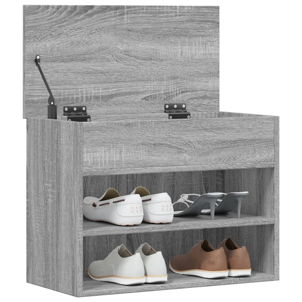 Shoe Bench Grey Sonoma 60x30x45 cm Engineered Wood