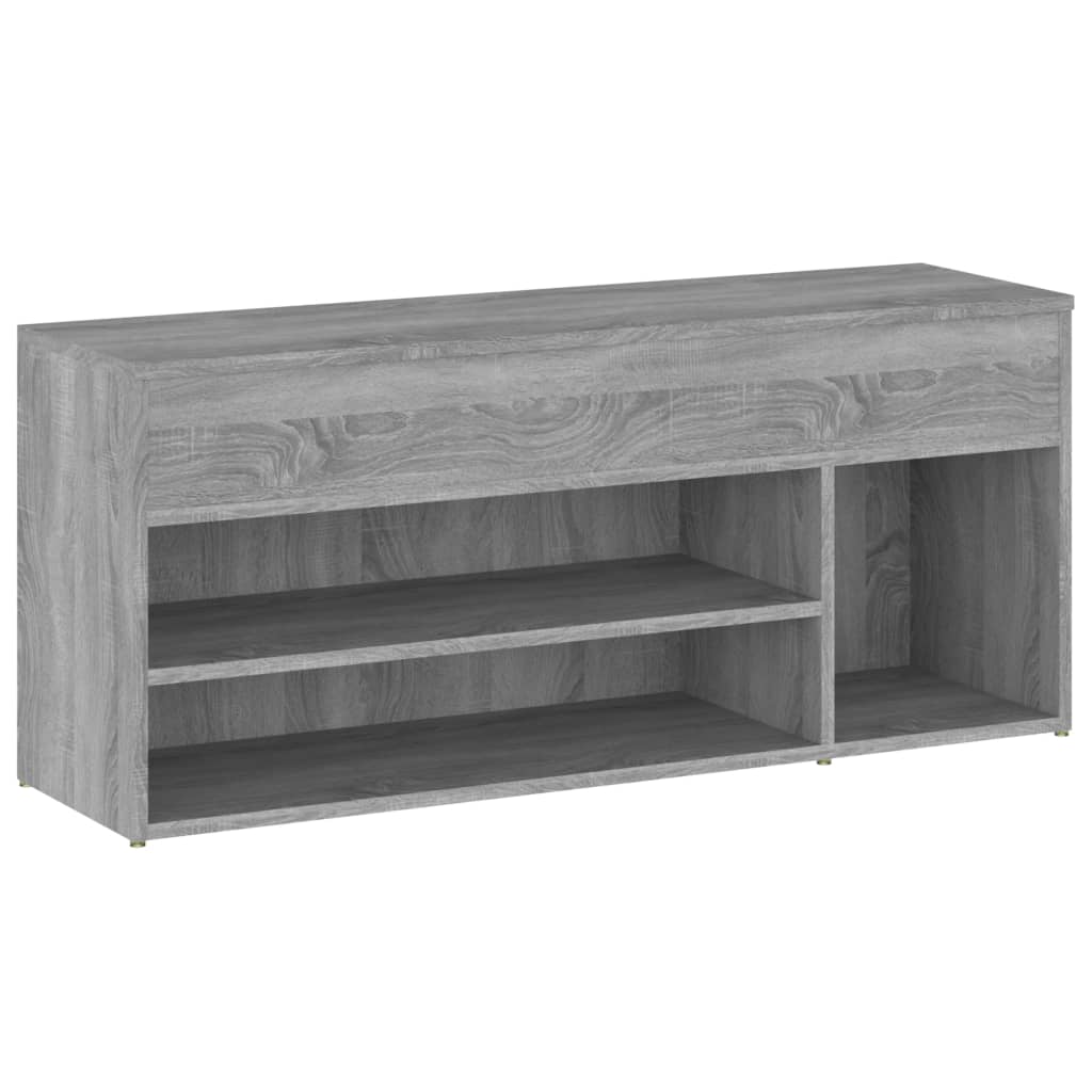 Shoe Bench Grey Sonoma 105x30x45 cm Engineered Wood