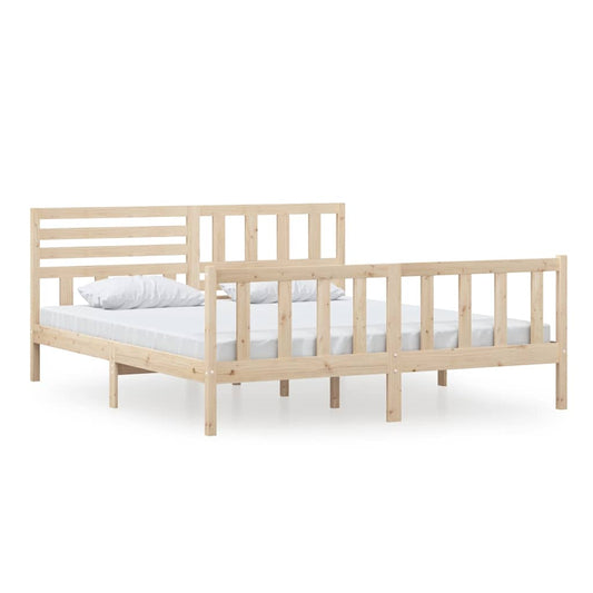 Bed Frame | Natural Wood | Solid pine wood | Super King | Durable