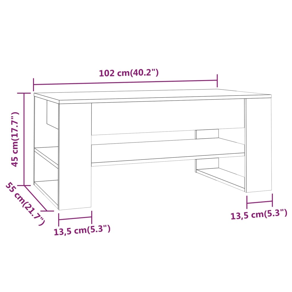 Coffee Table | White | Engineered Wood | Medium | Coffee Table