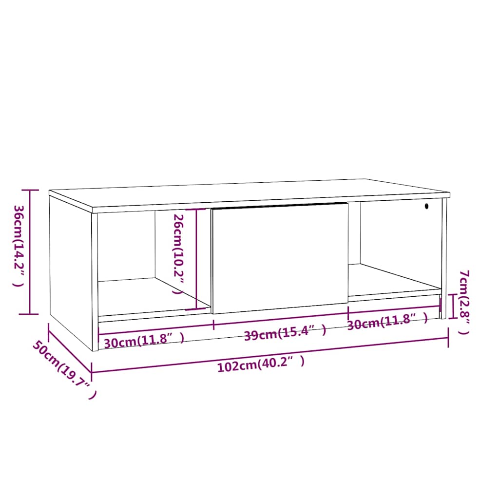 Coffee Table | Concrete grey | Engineered wood | Medium | Rectangular