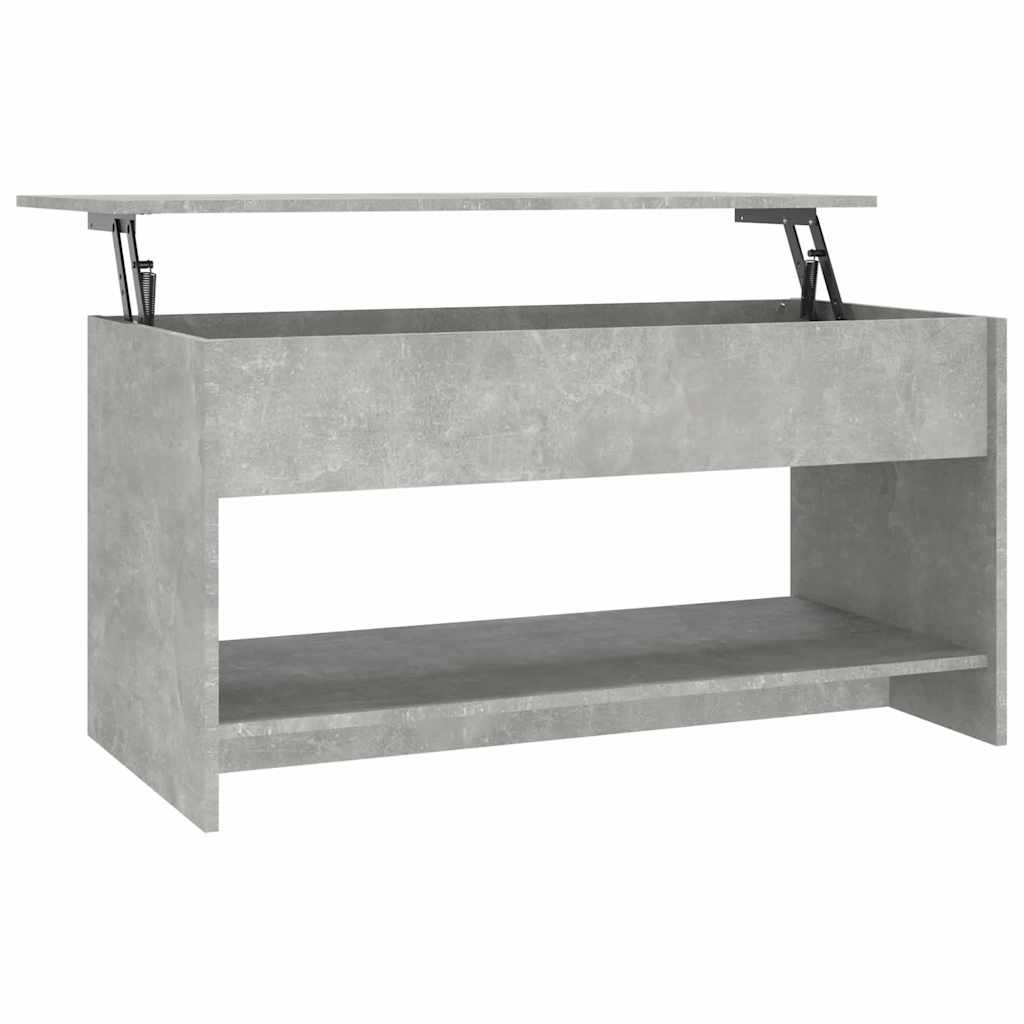 809651 vidaXL Coffee Table Concrete Grey 102x50x52,5 cm Engineered Wood