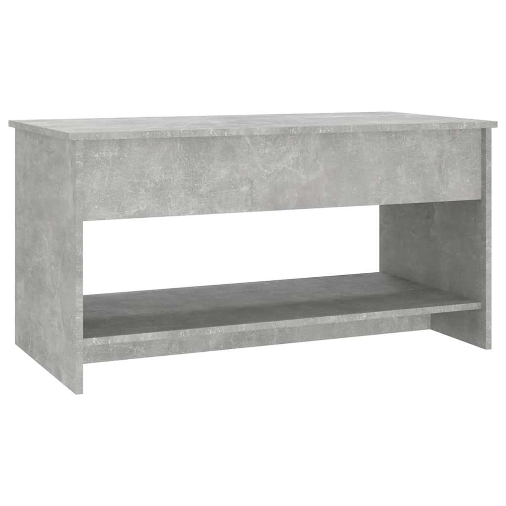 809651 vidaXL Coffee Table Concrete Grey 102x50x52,5 cm Engineered Wood