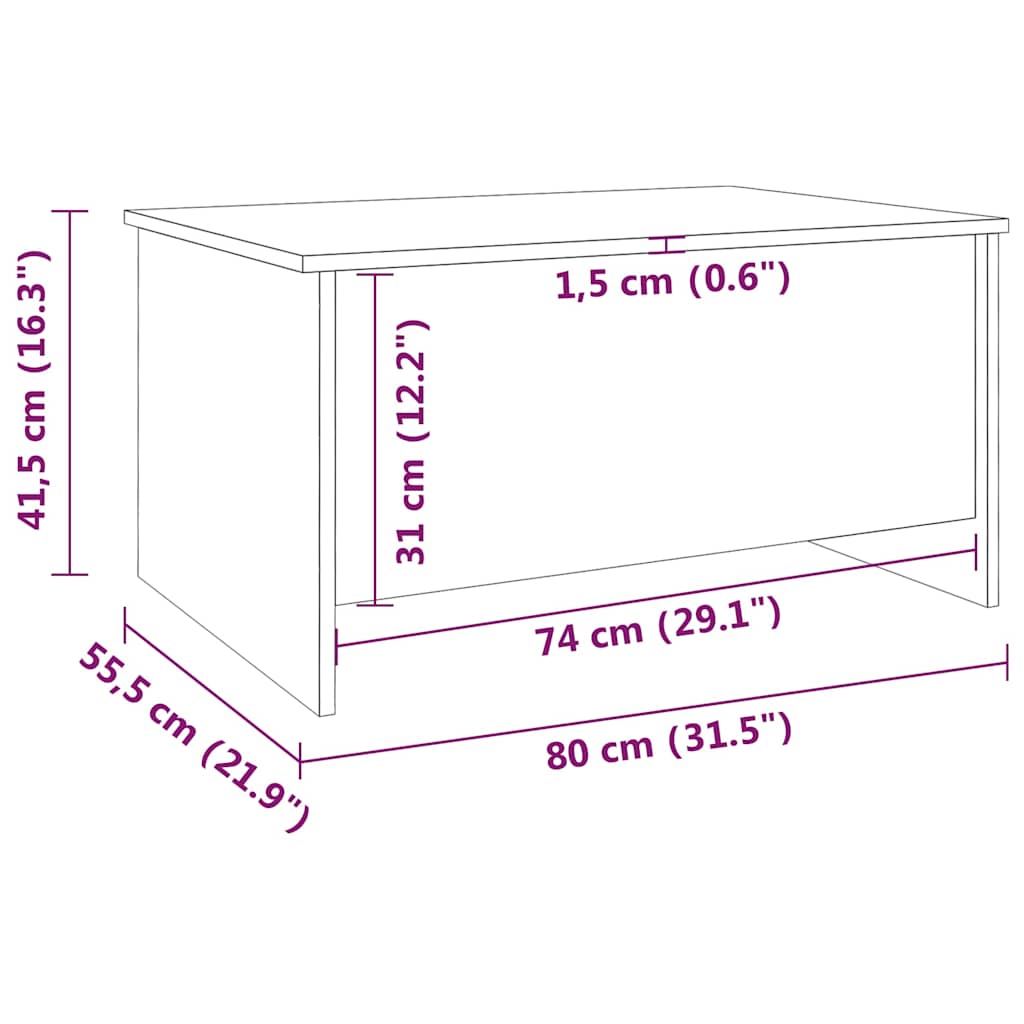 Coffee Table | Black | Engineered wood | Coffee Table | Rectangular