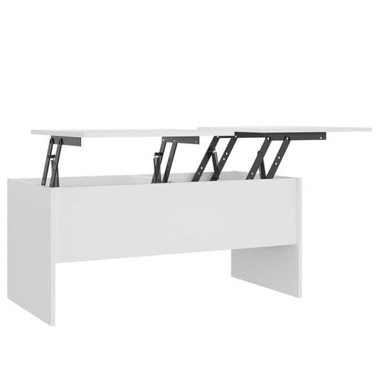 Coffee Table | White | Engineered Wood | Medium | Height-Adjustable