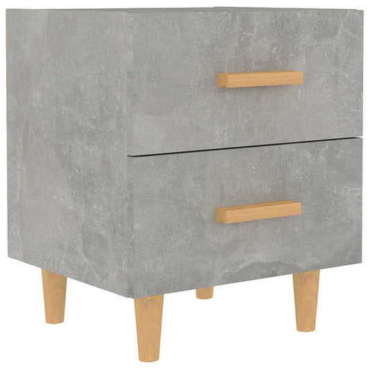 Bed Cabinet | Concrete Grey | Engineered wood, Solid eucalyptus wood