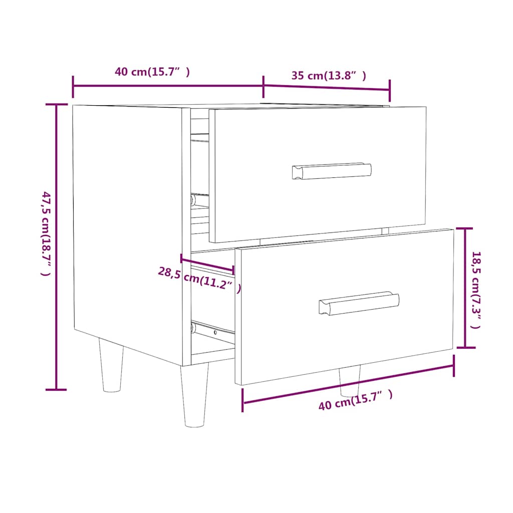 Bed Cabinet | Concrete Grey | Engineered wood, Solid eucalyptus wood