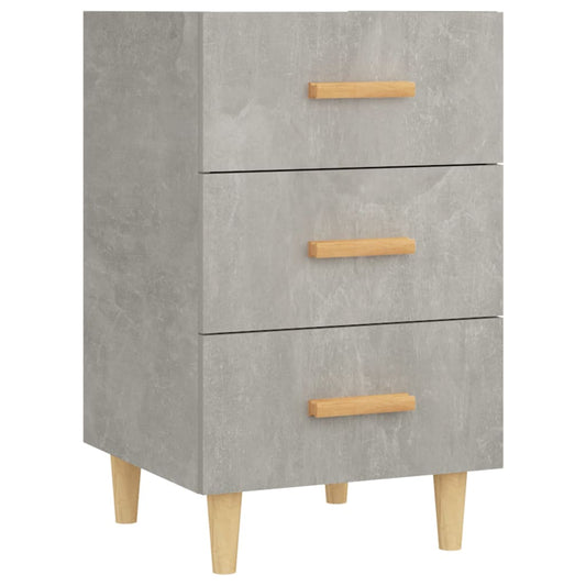 Bedside Cabinet | Concrete Grey | Engineered Wood | Medium