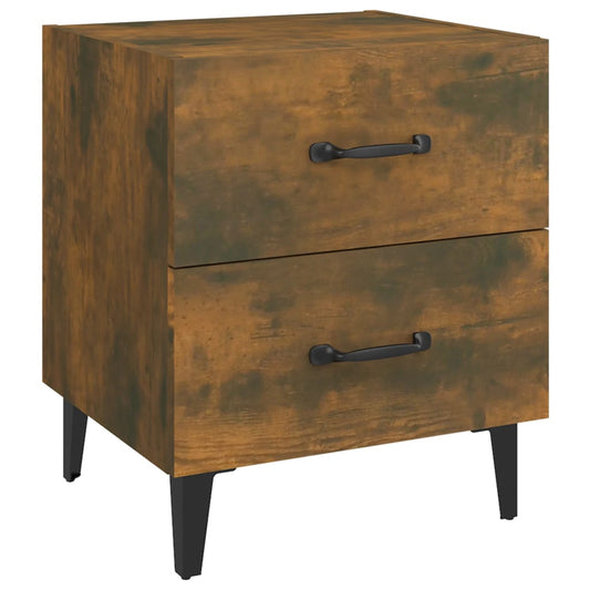 Bedside Cabinet | Smoked oak | Engineered wood, metal | Compact
