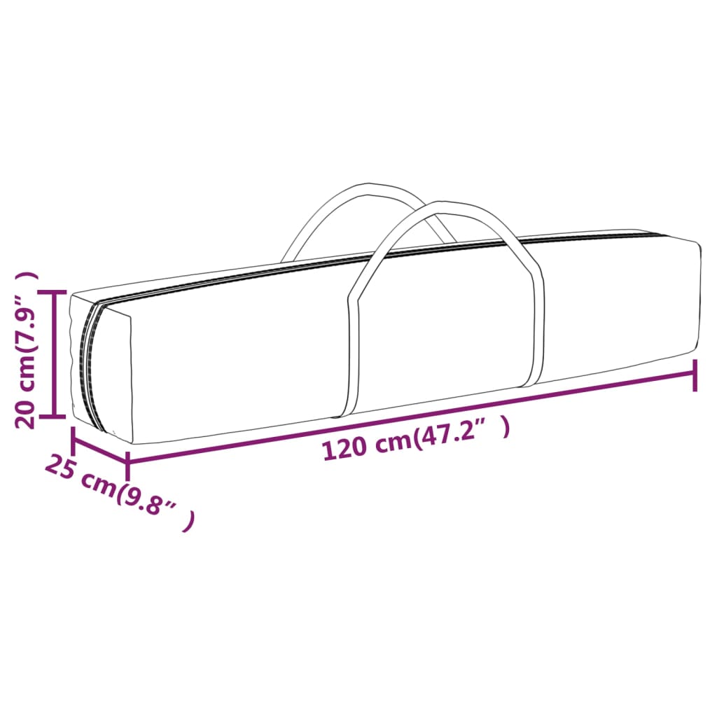 Party Tent | Black | 210D Oxford Fabric with silver coating, Steel