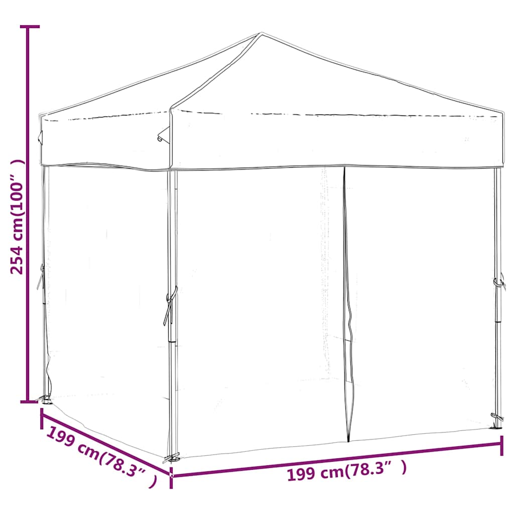 Party Tent | Blue | 210D oxford fabric with silver coating | 2x2 m
