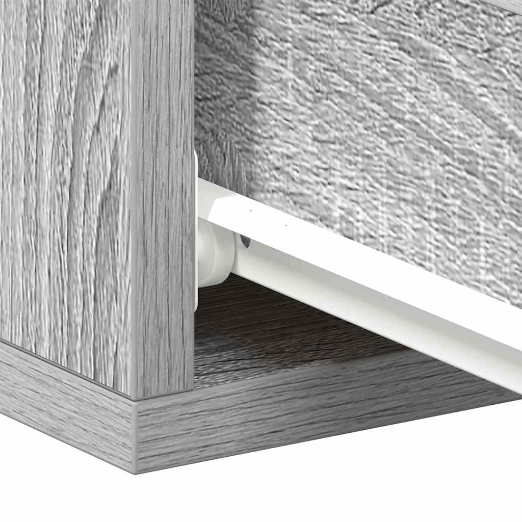 815285 vidaXL Floating Nightstands 2pcs Grey Sonoma 40x30x15cm Engineered Wood