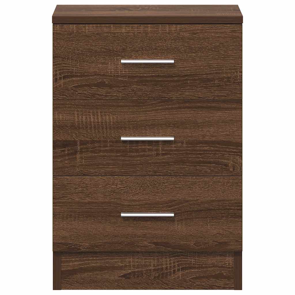 Bedside Cabinet Brown Oak 38x35x56 cm Engineered Wood