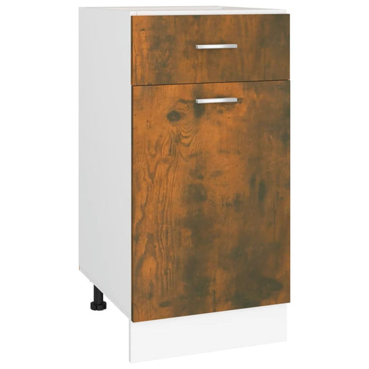 Drawer Bottom Cabinet Lyon Smoked Oak 40x46x81.5 cm Engineered Wood