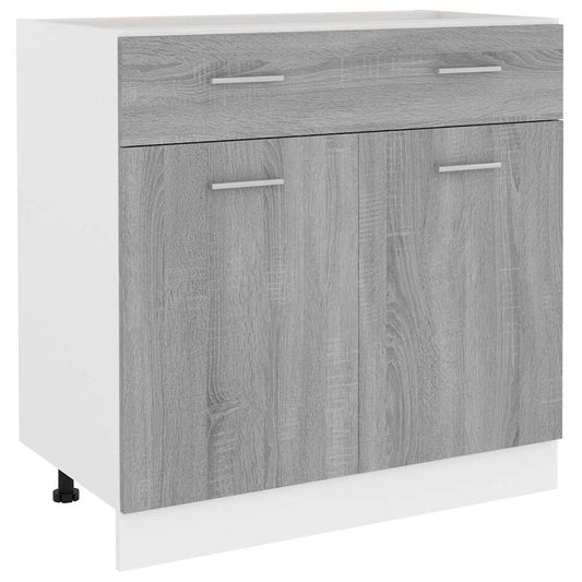 Drawer Bottom Cabinet "Lyon" Grey Sonoma 80x46x81,5 cm Engineered Wood