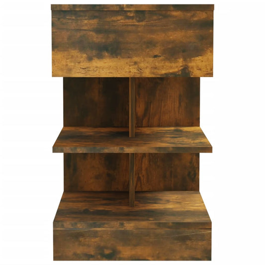 Bedside Cabinet Smoked Oak 40x35x65 cm Engineered Wood