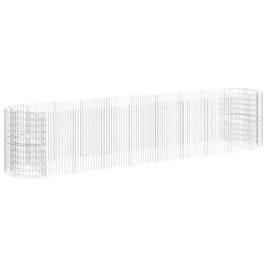 Gabion Raised Bed Galvanised Iron 500x100x100 cm