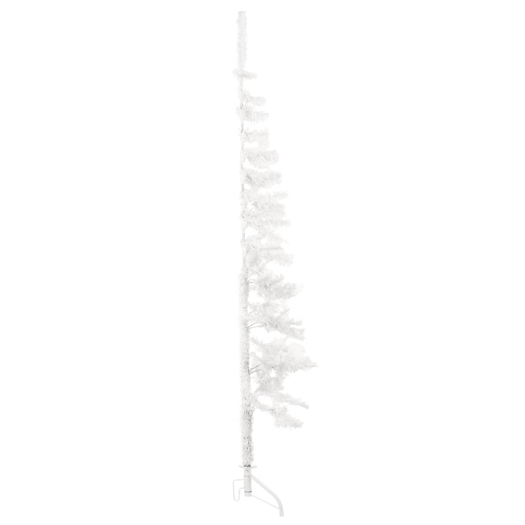 Artificial Half Christmas Tree White PVC Slim