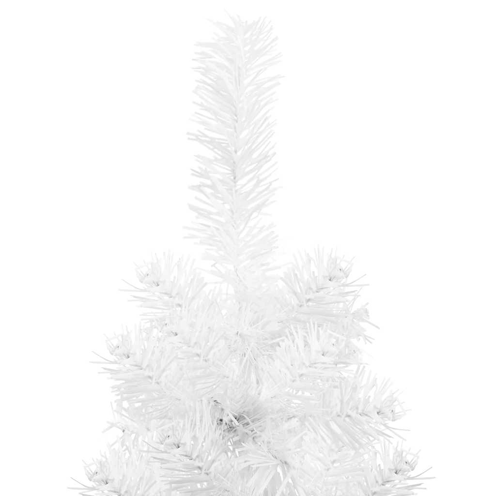 Artificial Half Christmas Tree White PVC Slim
