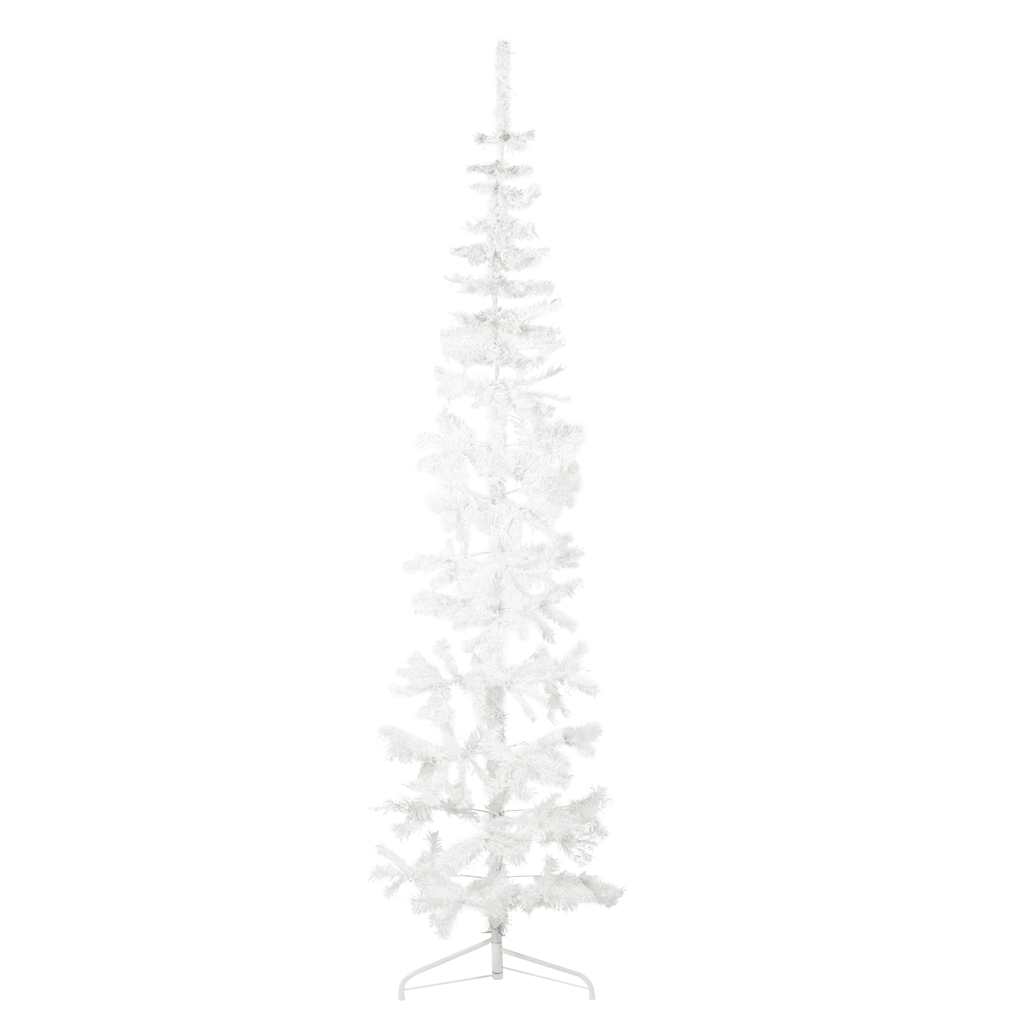 Artificial Half Christmas Tree White PVC 82.7 in Tall