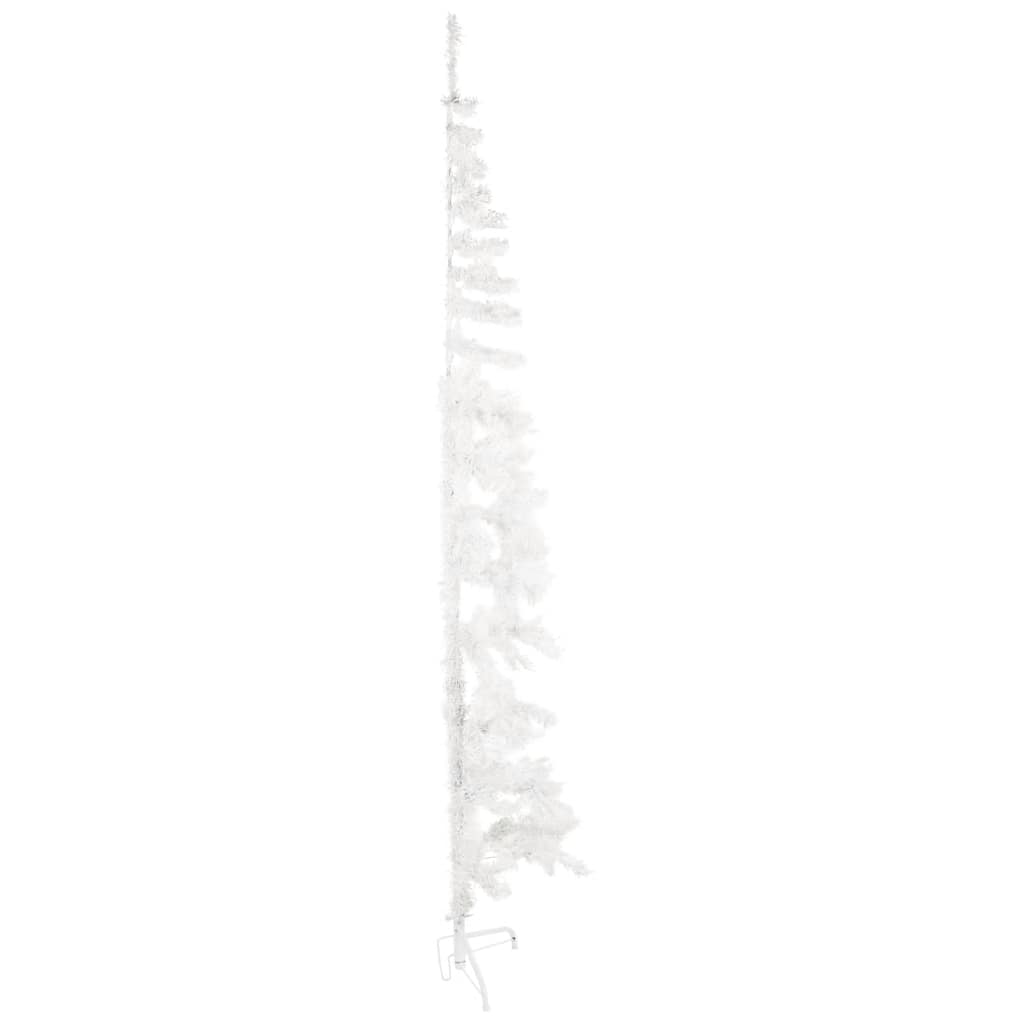 Artificial Half Christmas Tree White PVC Slim Decorative Inlays
