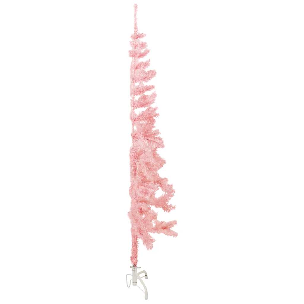 Artificial Half Christmas Tree Pink PVC Slim