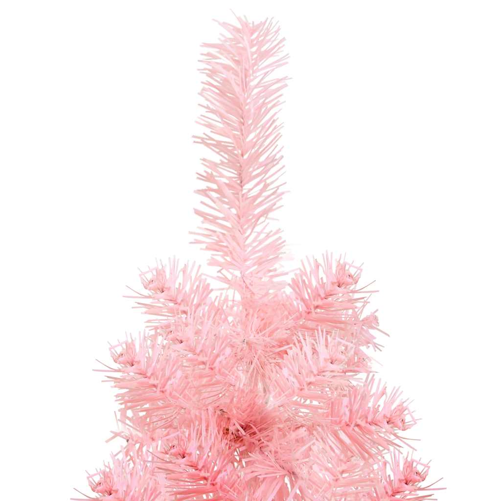 Artificial Half Christmas Tree Pink PVC Slim