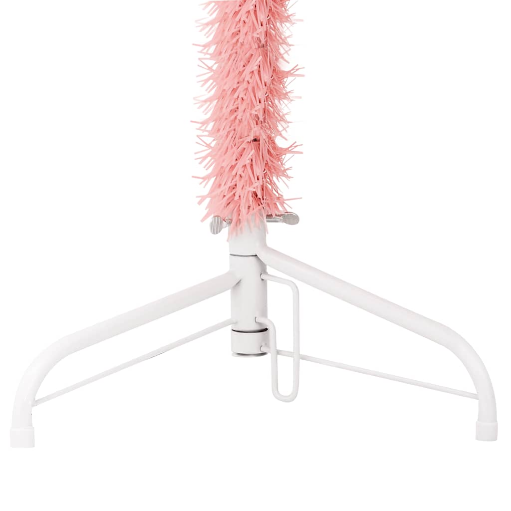 Artificial Half Christmas Tree Pink PVC Slim