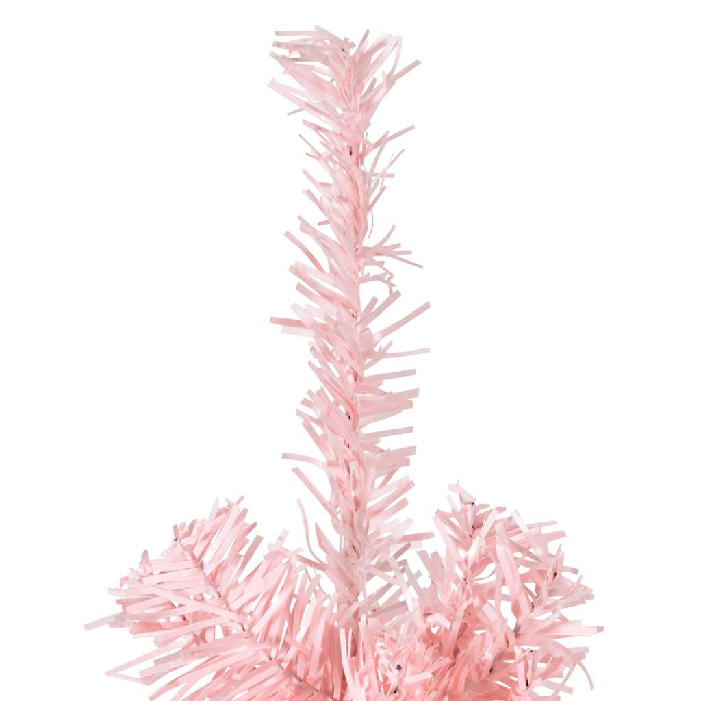 Artificial Half Christmas Tree Pink PVC, Steel 94.5 in