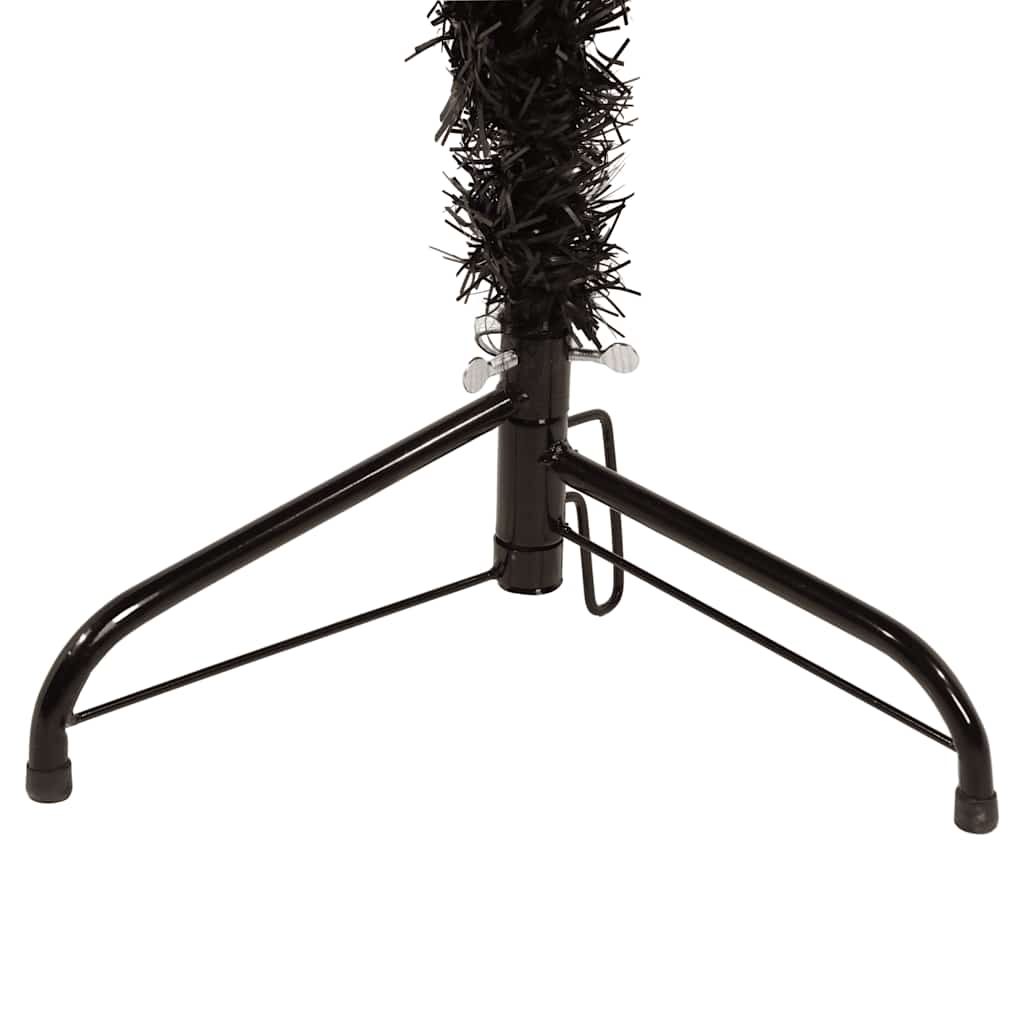 Artificial Half Christmas Tree Black PVC, Steel Extra Tall