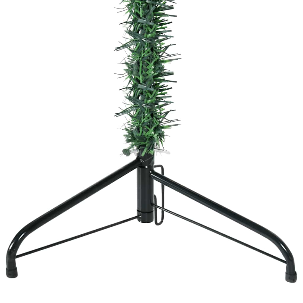 Artificial Half Christmas Tree Green PVC Slim Decorative Inlays