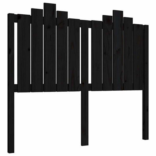 Bed Headboard | Black | Solid pine wood | Standard | Decorative Inlays
