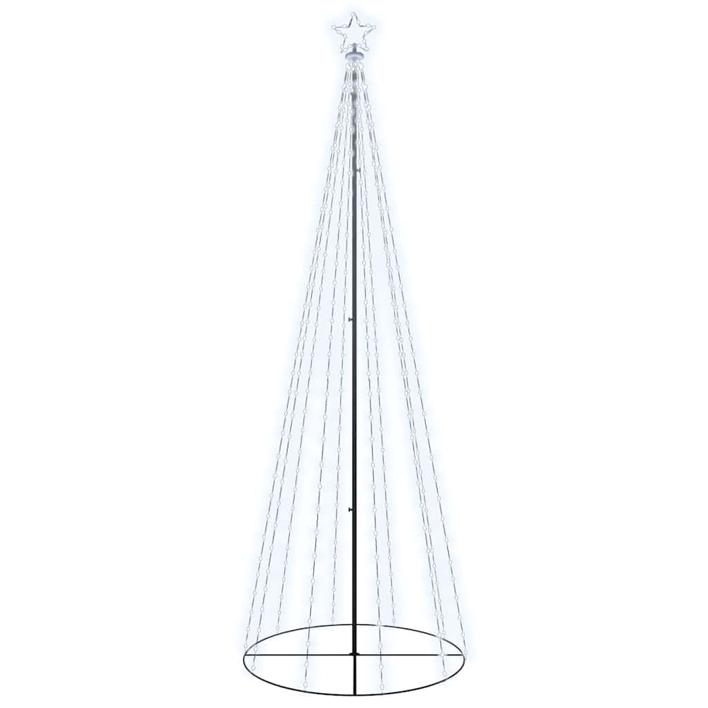 Christmas Cone Tree Cool White Powder-coated steel 9.8 Feet