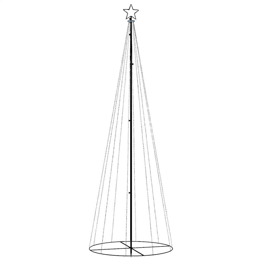 Christmas Cone Tree Cool White Powder-coated steel 9.8 Feet