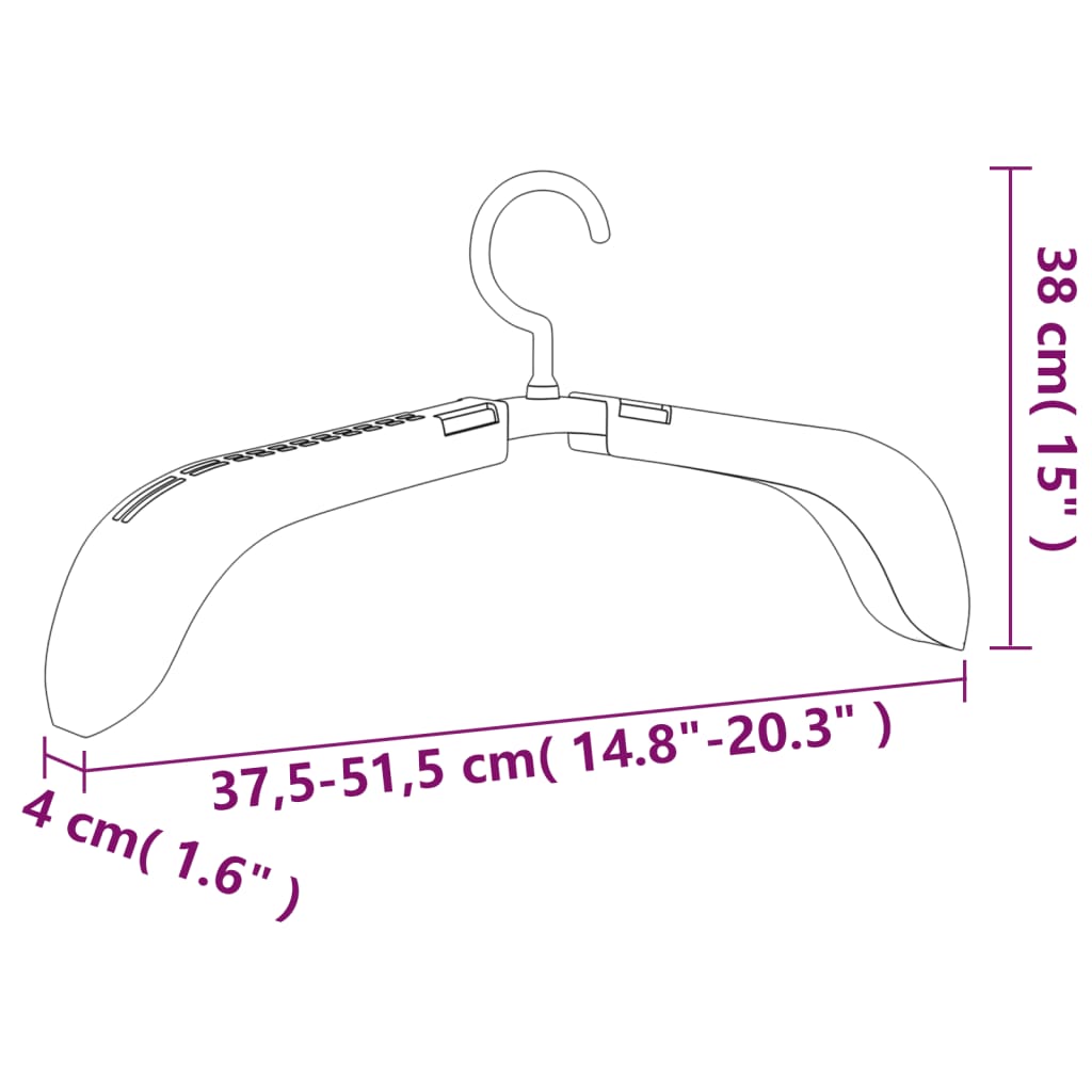 Clothes Hanger | Set of 5 | Grey | Polypropylene, Polyethylene
