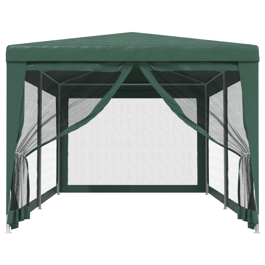 Party Tent | Green | HDPE with coating | Powder-coated iron | 3x6m