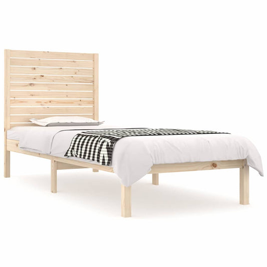 Bed Frame | Natural pine | Solid pine wood | Small single | Durable