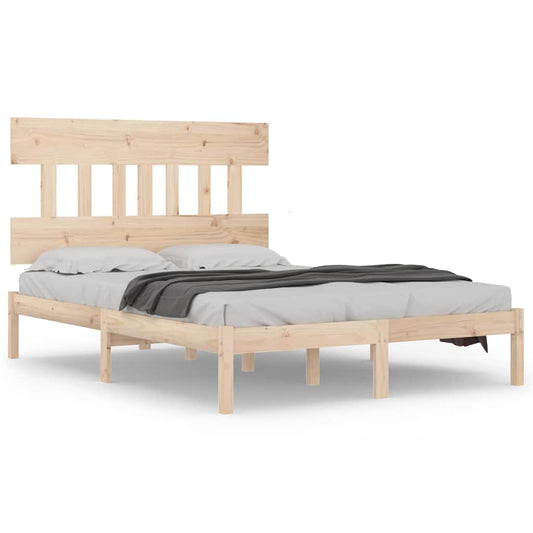 Bed Frame | Natural wood | Solid pinewood (untreated) | King | Bed Frame