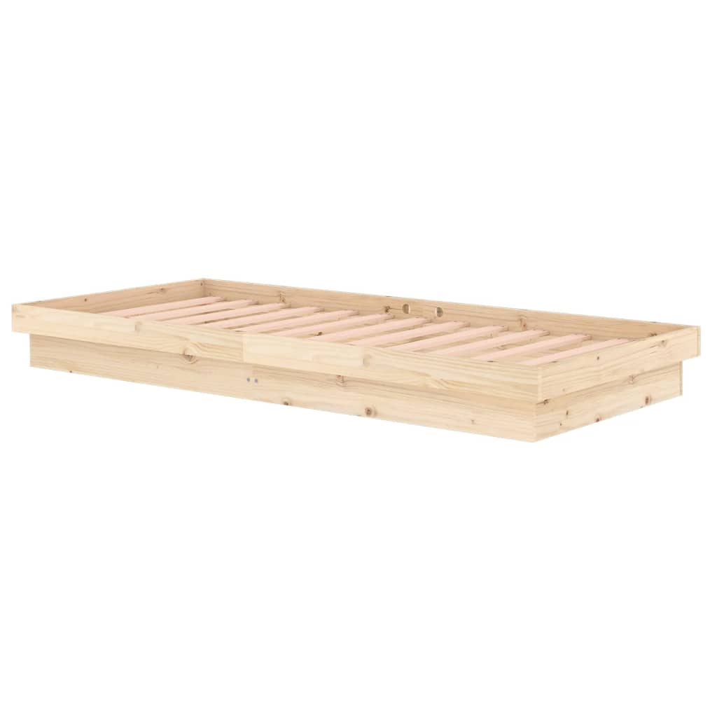 819892 vidaXL Bed Frame without Mattress Solid Wood 90x200 cm