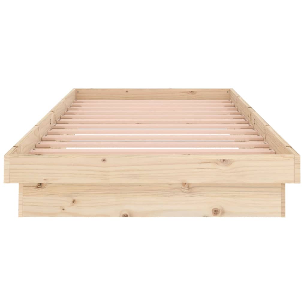 819892 vidaXL Bed Frame without Mattress Solid Wood 90x200 cm