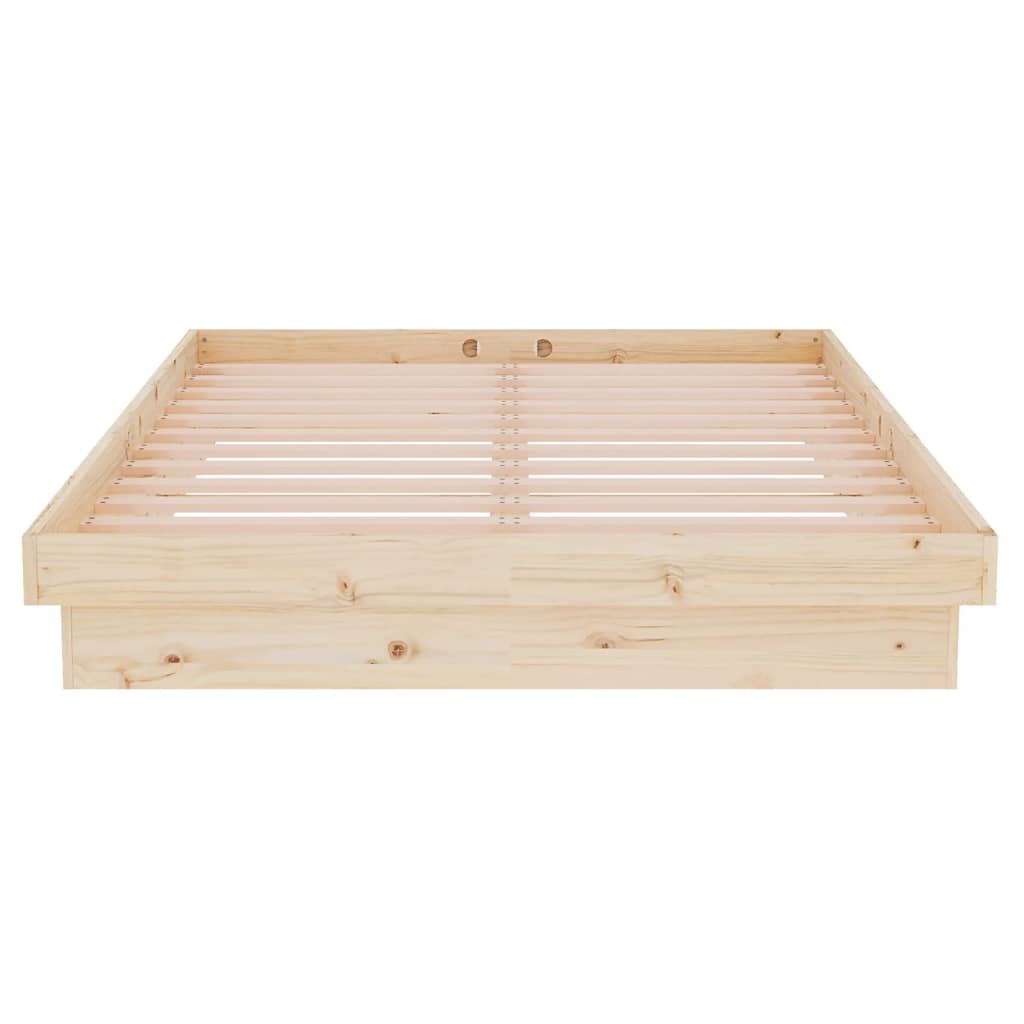 819902 vidaXL Bed Frame without Mattress Solid Wood 120x200 cm