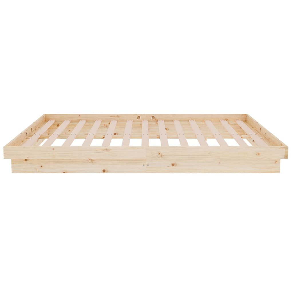 819902 vidaXL Bed Frame without Mattress Solid Wood 120x200 cm