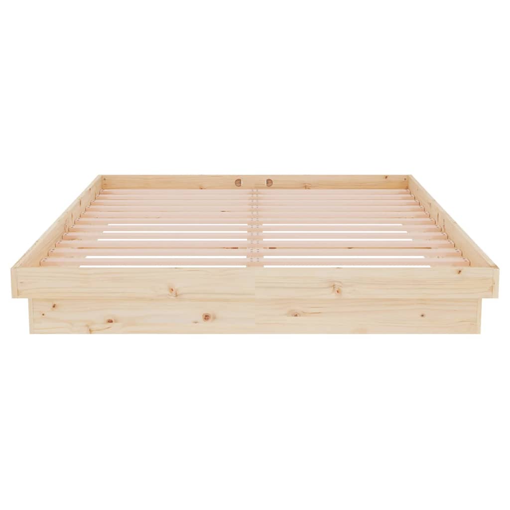 819907 vidaXL Bed Frame without Mattress Solid Wood 140x200 cm