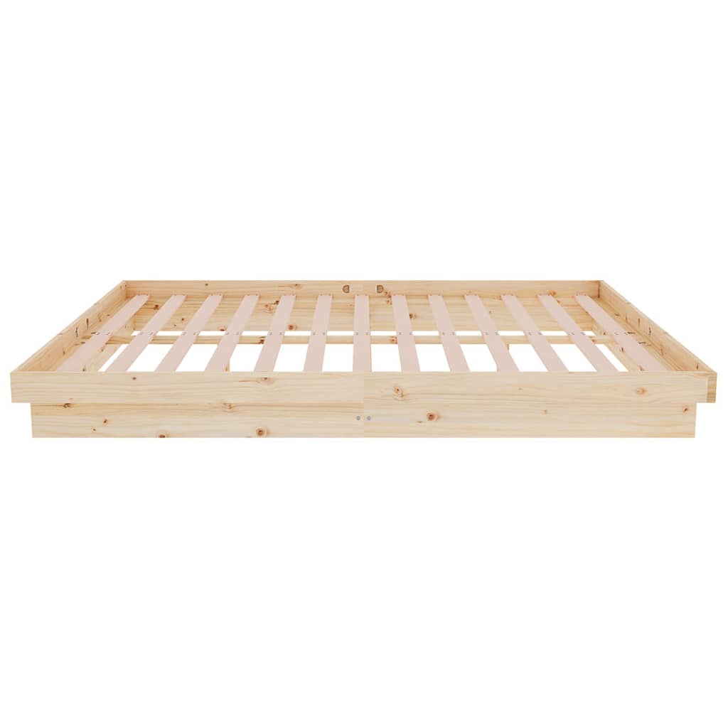 819907 vidaXL Bed Frame without Mattress Solid Wood 140x200 cm